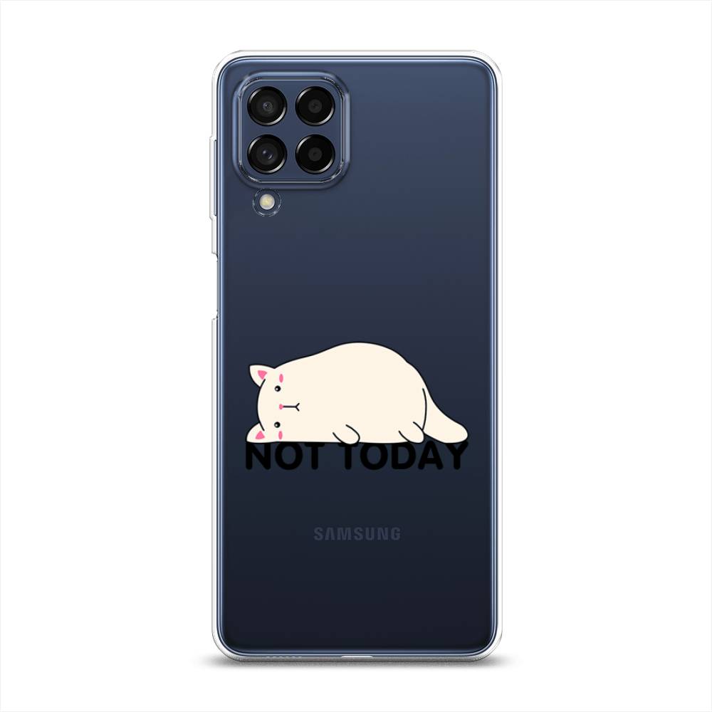 

Чехол на Samsung Galaxy M53 "Cat not today", Белый;розовый;черный, 2105850-1