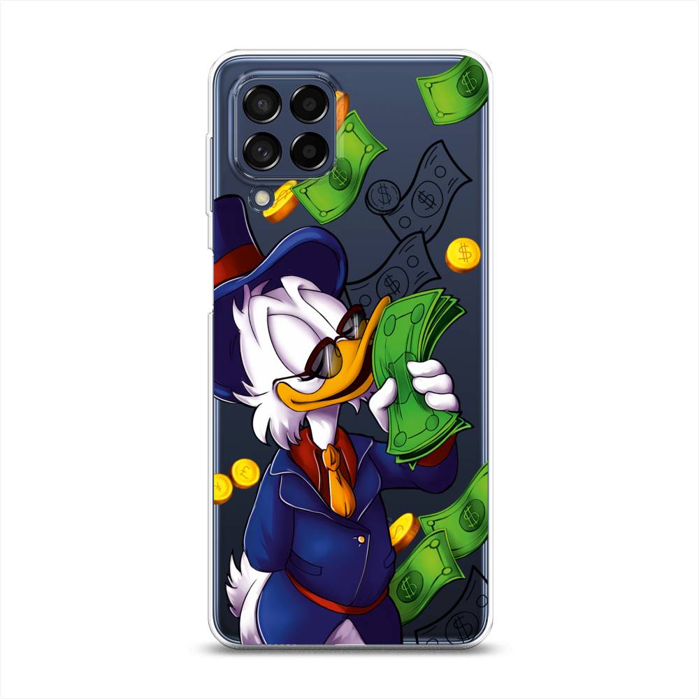 

Чехол на Samsung Galaxy M53 "Scrooge McDuck with Money", Синий;зеленый;белый, 2105850-6