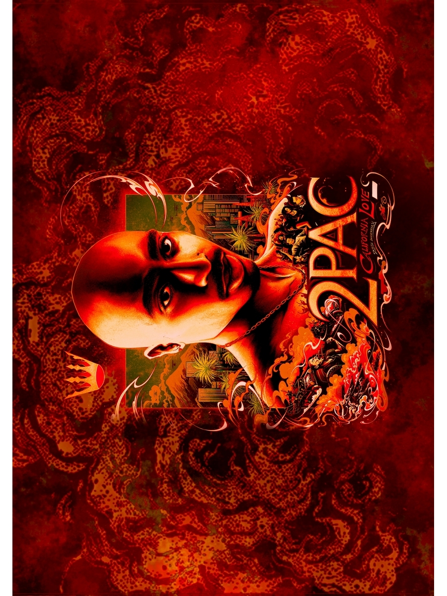 

Постер DRABS А3 Рэпер 2 pac California love