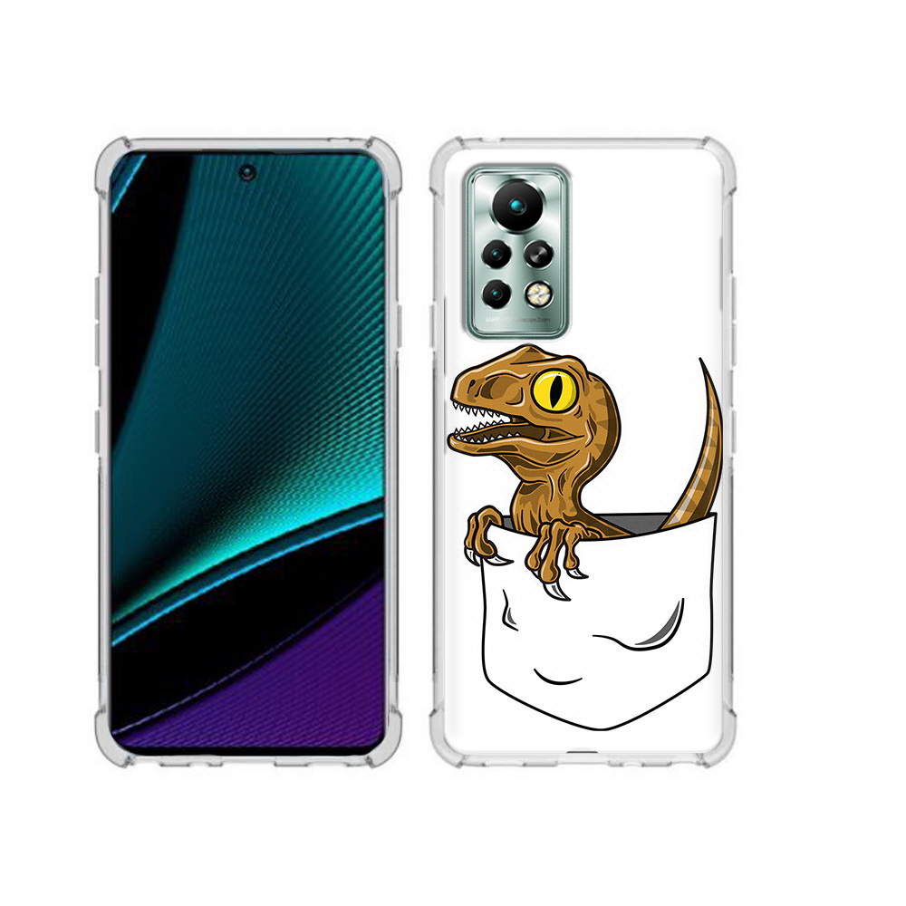

Чехол MyPads Tocco для Infinix Note 11 Pro динозавр в кармане, Прозрачный, Tocco
