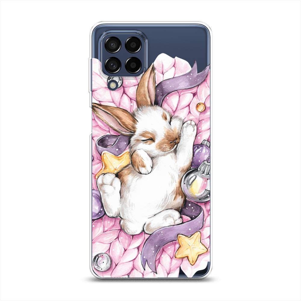 

Чехол на Samsung Galaxy M53 "Кролик спит", Розовый;белый, 2105850-5
