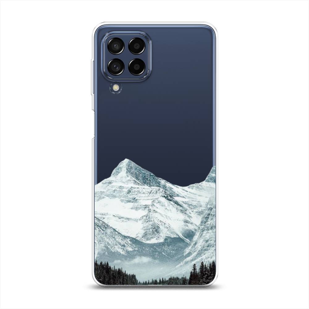

Чехол на Samsung Galaxy M53 "Горы арт 1", Белый;зеленый, 2105850-2