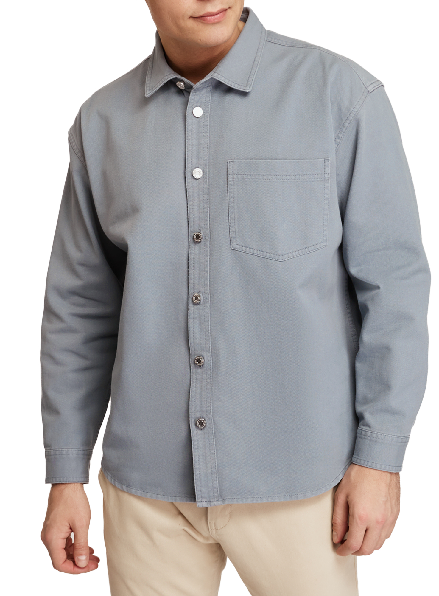 фото Джинсовая рубашка мужская oodji 6l430002m синяя 2xl