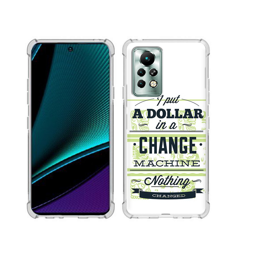 

Чехол MyPads Tocco для Infinix Note 11 Pro доллар надпись, Прозрачный, Tocco