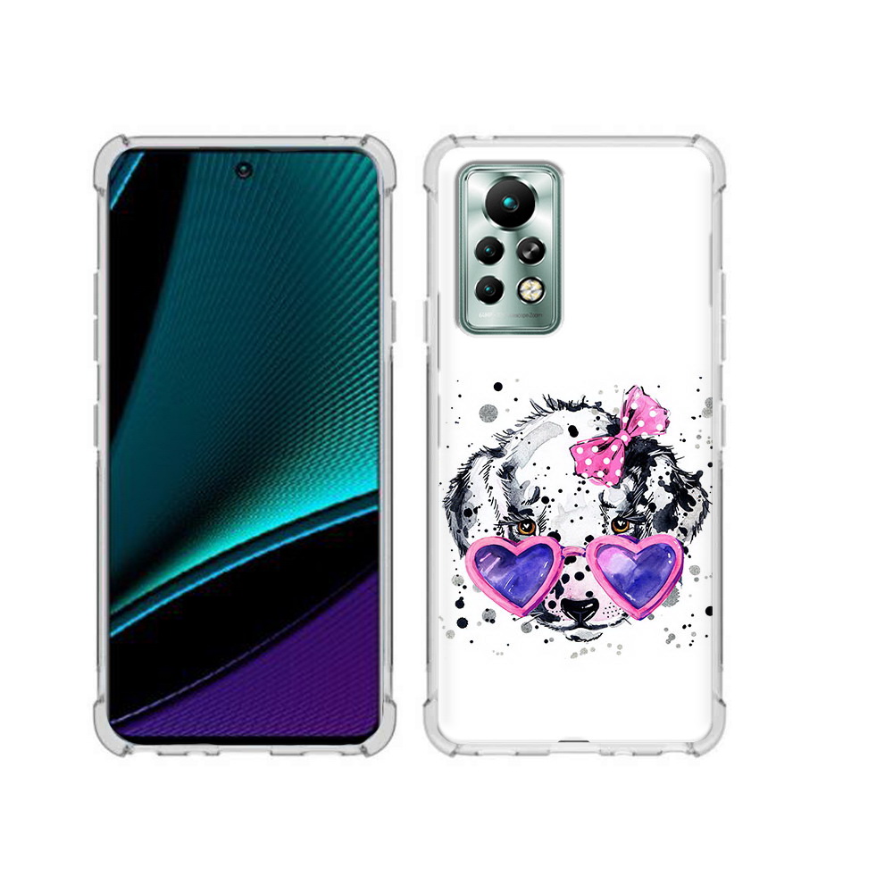 

Чехол MyPads Tocco для Infinix Note 11 Pro долматинец в очках, Прозрачный, Tocco