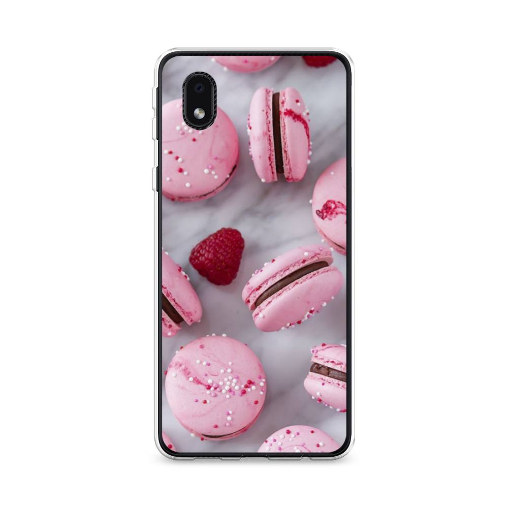 

Чехол Awog на Samsung Galaxy A01 Core / Самсунг A01 Core "Макарони с малиной", Серый;розовый, 2101250-10