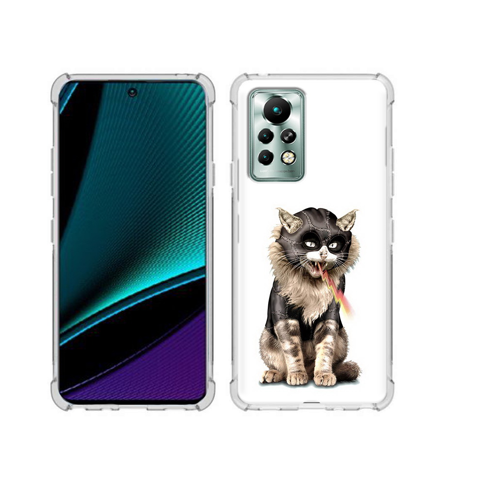 

Чехол MyPads Tocco для Infinix Note 11 Pro дьяволский кот, Прозрачный, Tocco