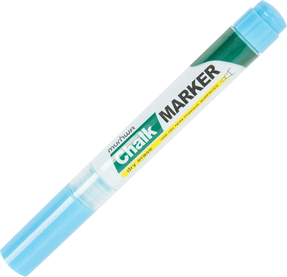 Маркер меловой Munhwa голубой 3 мм маркер меловой для стекла led на блистере белый