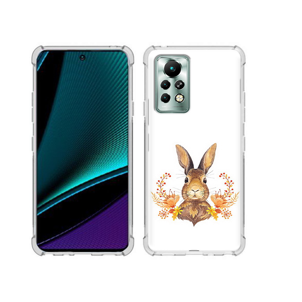 

Чехол MyPads Tocco для Infinix Note 11 Pro зайка в цветах, Прозрачный, Tocco