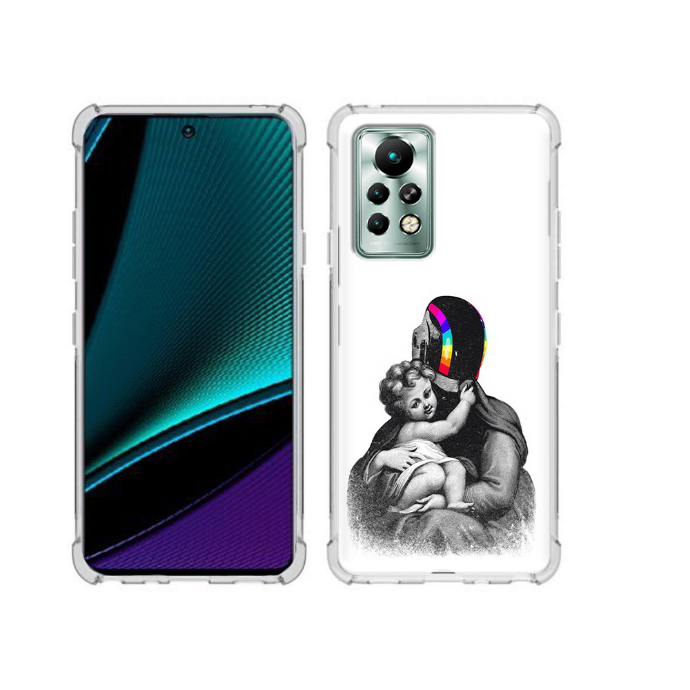 

Чехол MyPads Tocco для Infinix Note 11 Pro защитник в шлеме, Прозрачный, Tocco