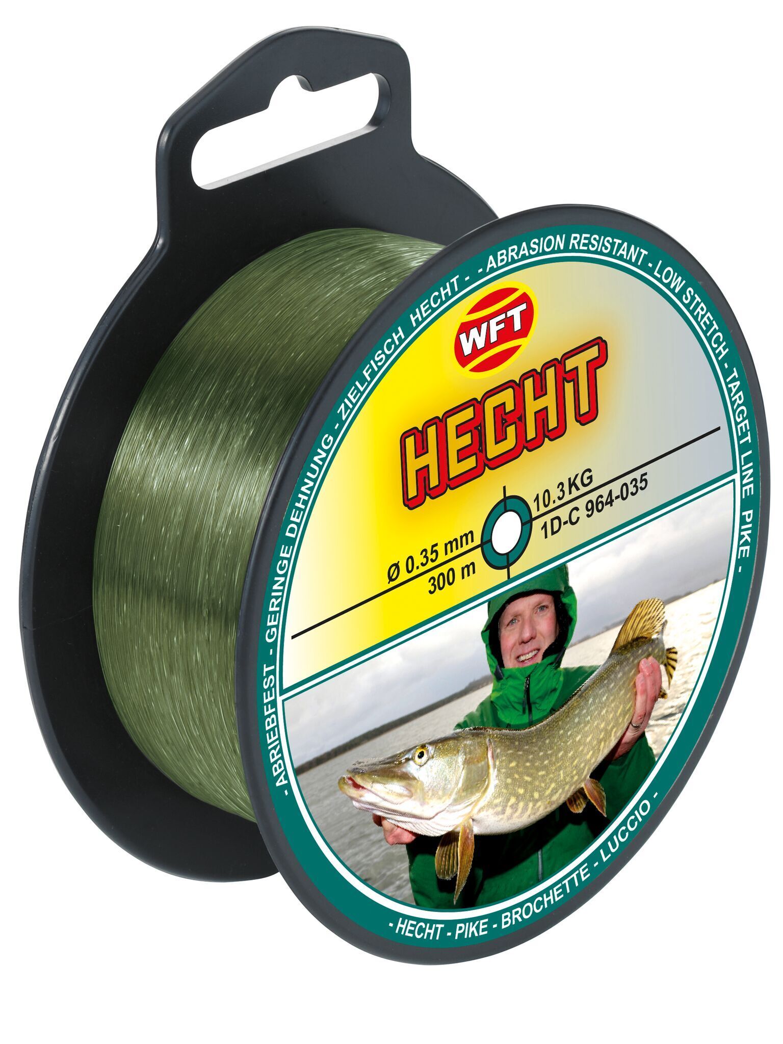 Рыболовная леска WFT Zielfisch Hecht 300 м, 0.35 мм Green