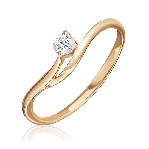 

Кольцо из красного золота с бриллиантом р. 17 PLATINA jewelry 01-0805-00-101-1110-30, 01-0805-00-101-1110-30
