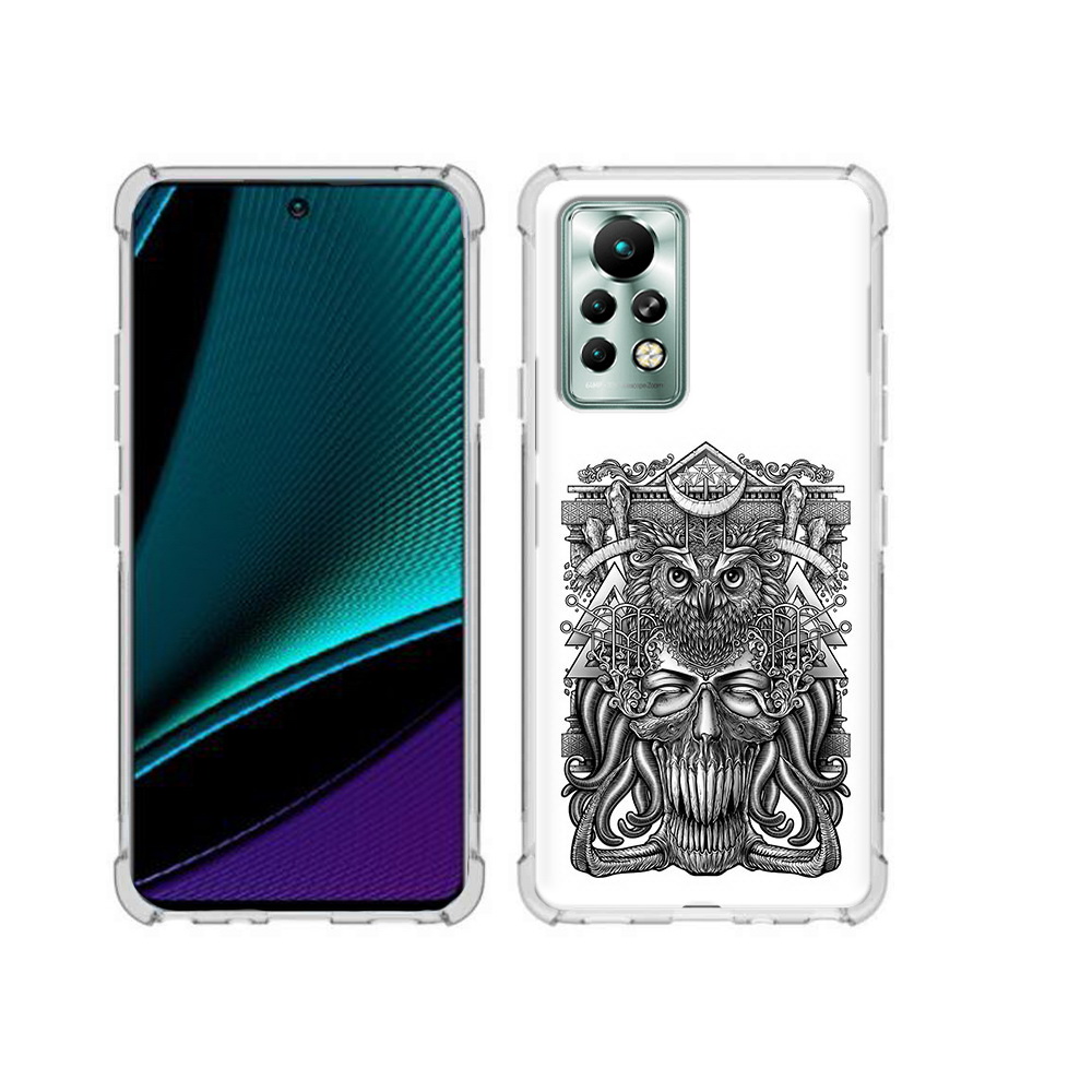 

Чехол MyPads Tocco для Infinix Note 11 Pro зубастая сова, Прозрачный, Tocco