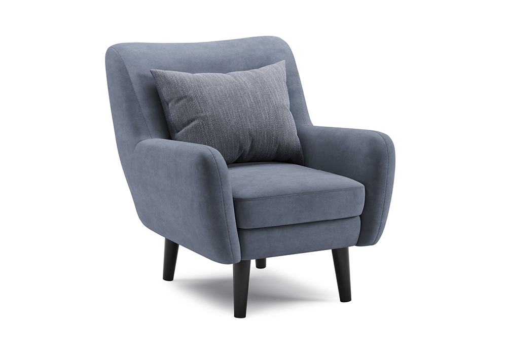 

Кресло Дакота синее / серо-голубое