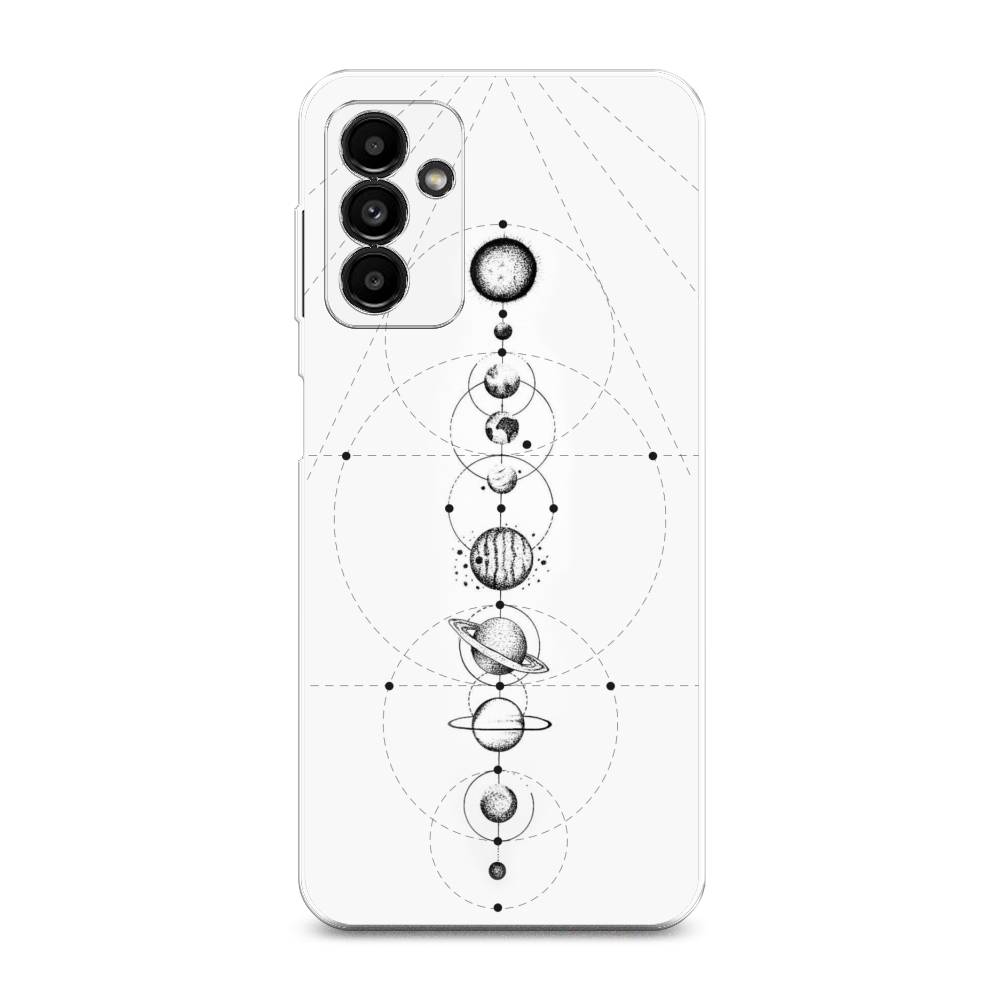 

Чехол на Samsung Galaxy A04s "Парад планет", Серый, 2106450-2