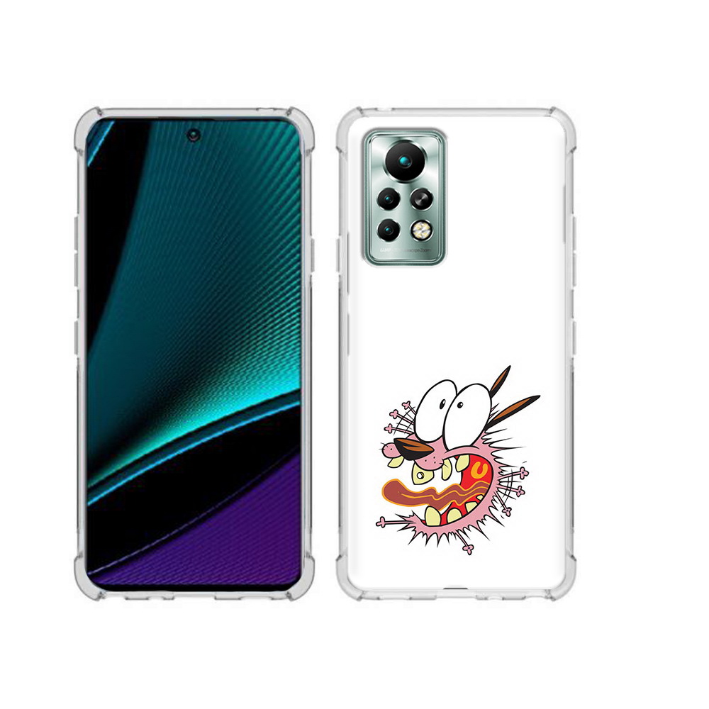 

Чехол MyPads Tocco для Infinix Note 11 Pro испуганный бобик, Прозрачный, Tocco