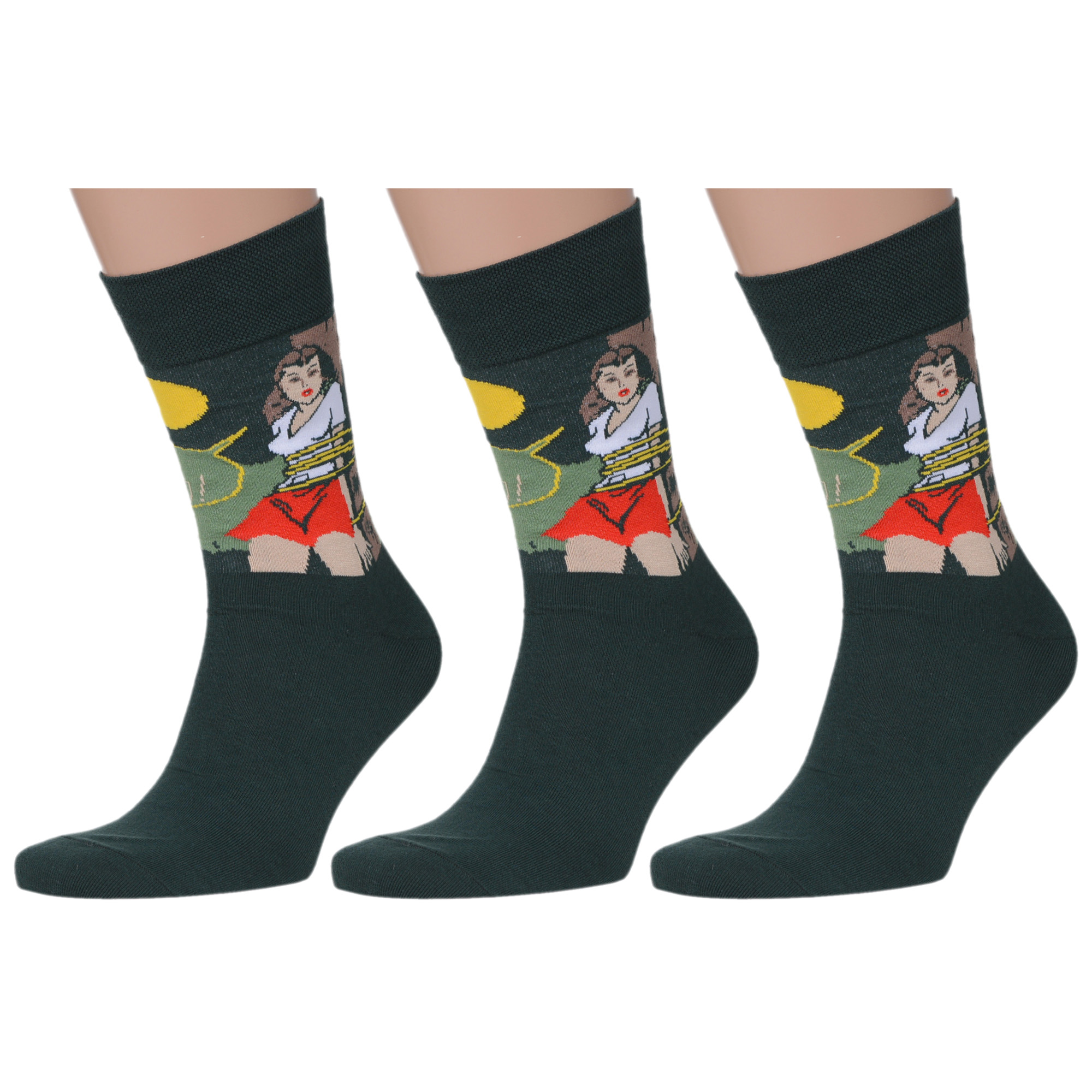 

Комплект носков мужских MoscowSocksClub msk3-М32 зеленых 29, msk3-М32