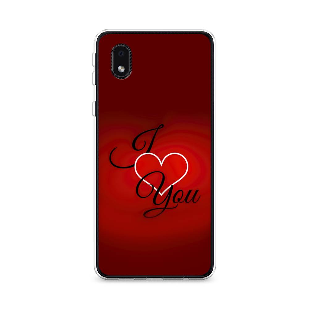 

Чехол Awog на Samsung Galaxy A01 Core / Самсунг A01 Core "I love you 3", Красный;черный, 2101250-6