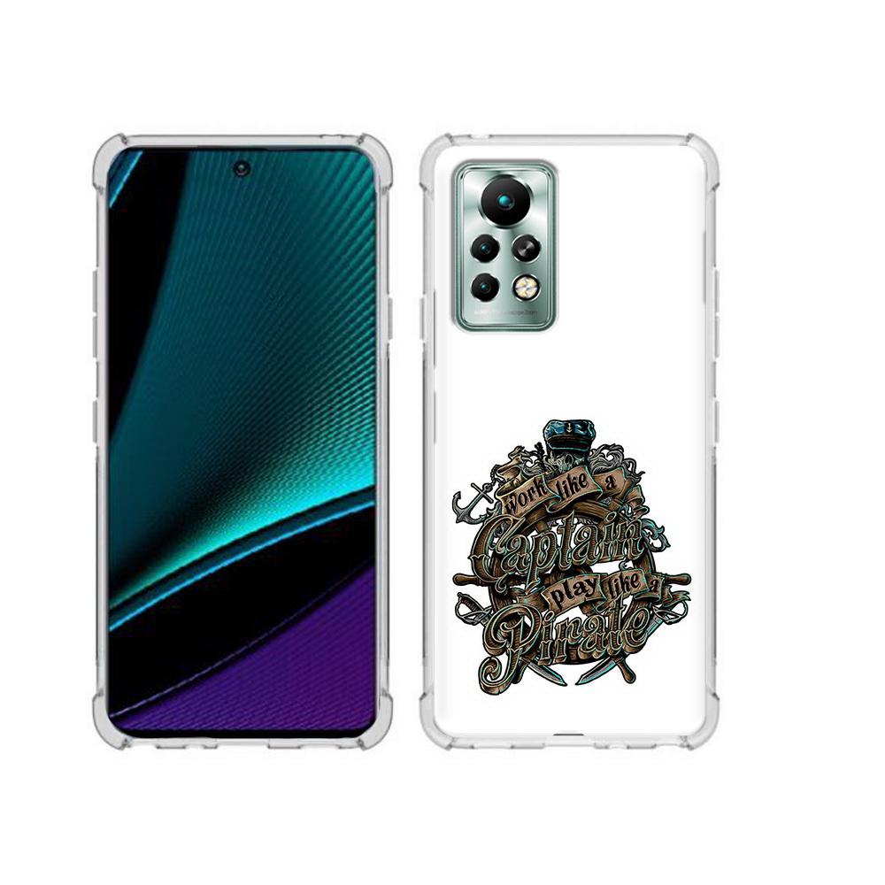 

Чехол MyPads Tocco для Infinix Note 11 Pro капитан пиратов, Прозрачный, Tocco