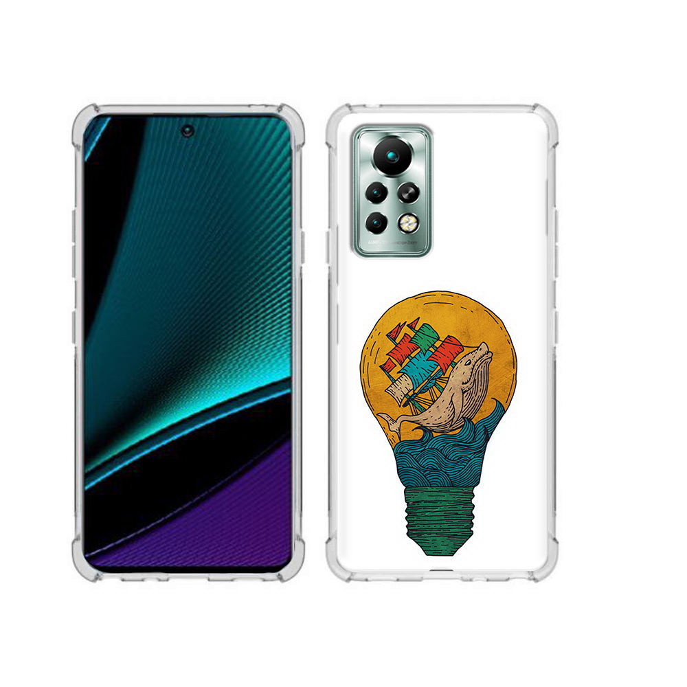Чехол MyPads Tocco для Infinix Note 11 Pro кит в лампочке с парусами