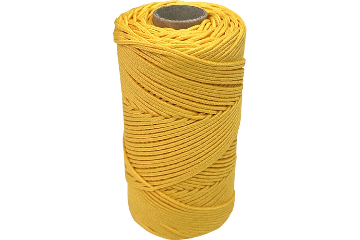 Полипропиленовый плетеный шнур truEnergy желтый 100 м 12393