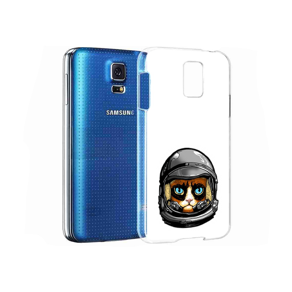 

Чехол MyPads Tocco для Samsung Galaxy S5 кот космонавт (PT12196.512.400), Прозрачный, Tocco