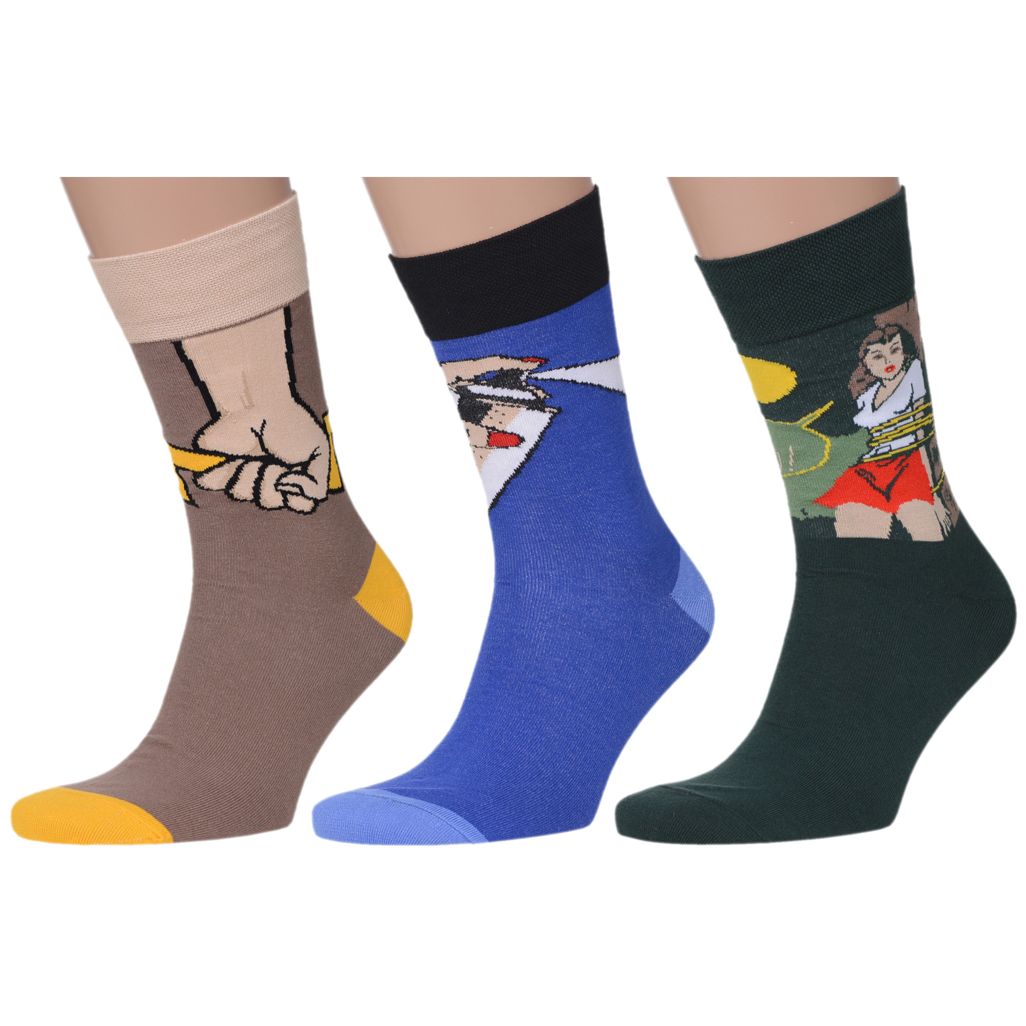 

Комплект носков мужских MoscowSocksClub msk3-М32 разноцветных 25, msk3-М32