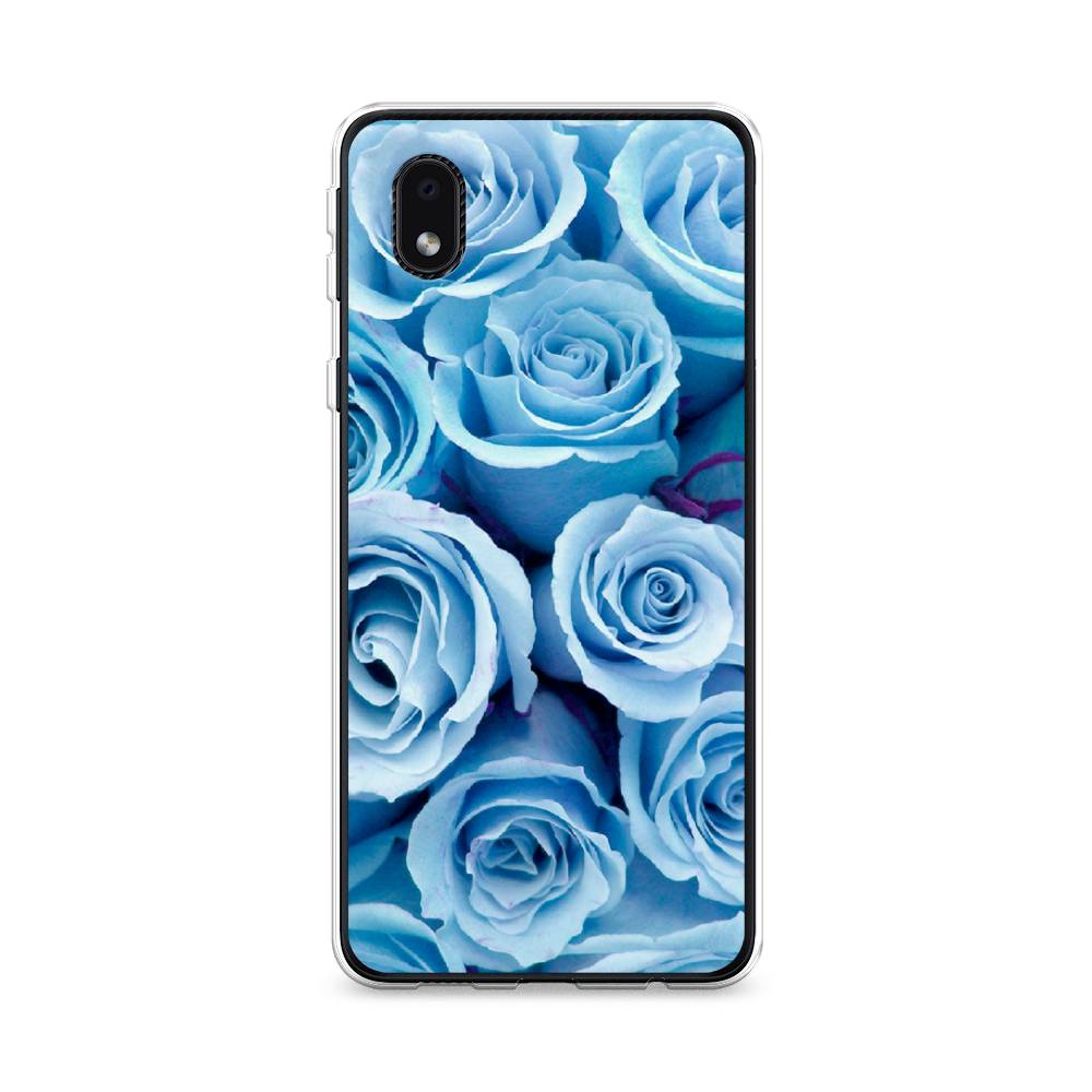 

Чехол Awog на Samsung Galaxy A01 Core / Самсунг A01 Core "Лазурные розы", Голубой, 2101250-8