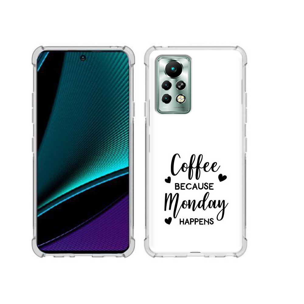 

Чехол MyPads Tocco для Infinix Note 11 Pro кофе и понедельник стал счастливым, Прозрачный, Tocco