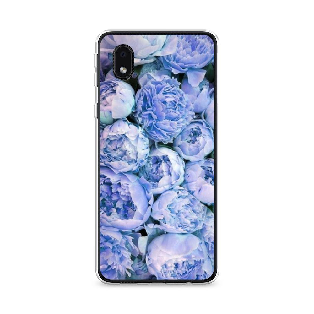 

Чехол Awog на Samsung Galaxy A01 Core / Самсунг A01 Core "Пионы голубые", Голубой, 2101250-8