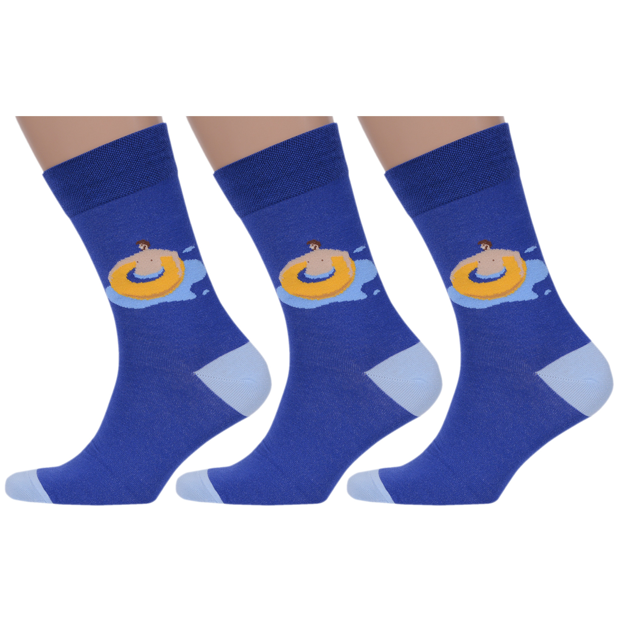 

Комплект носков мужских MoscowSocksClub msk3-М29 синих 25, msk3-М29