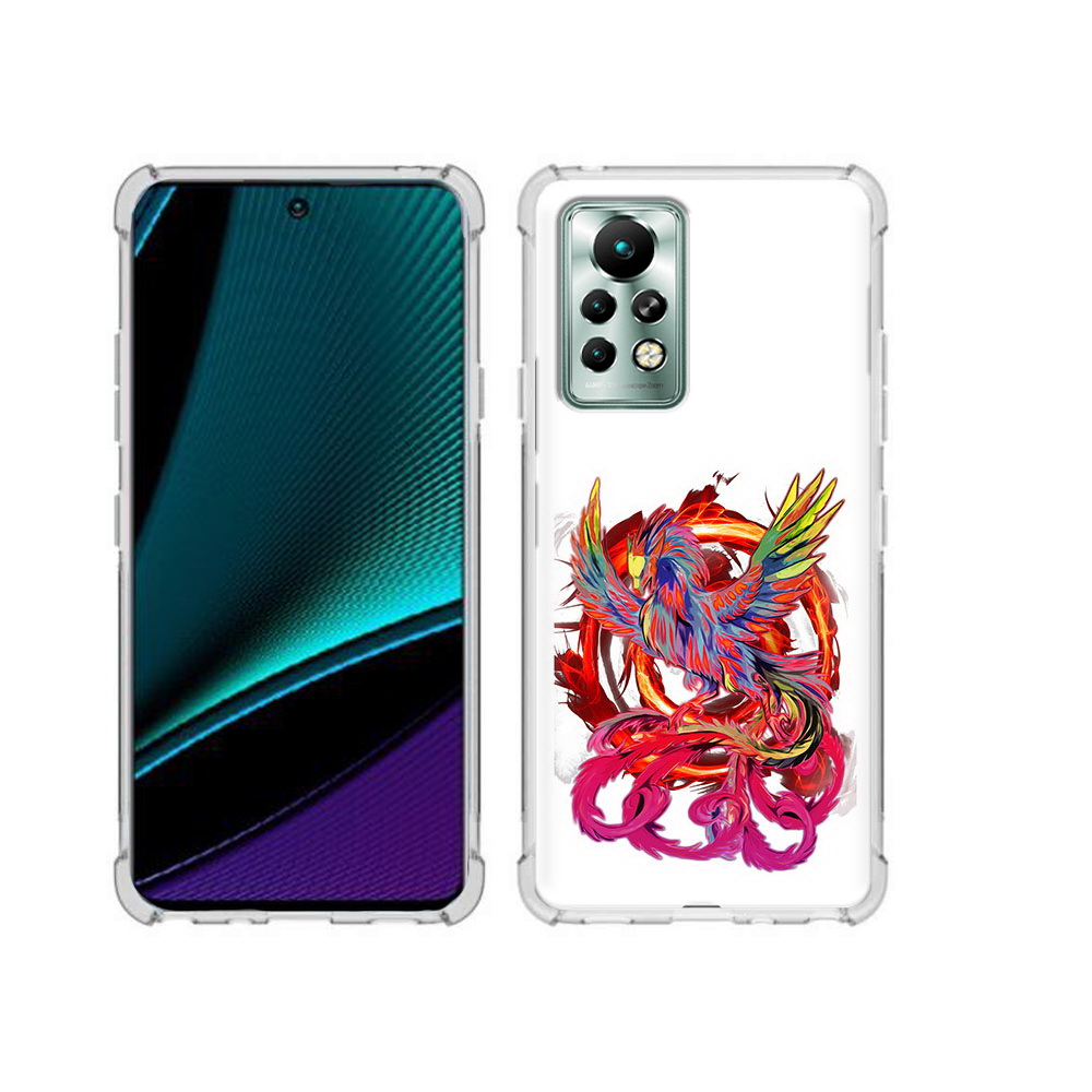 

Чехол MyPads Tocco для Infinix Note 11 Pro красочный феникс, Прозрачный, Tocco
