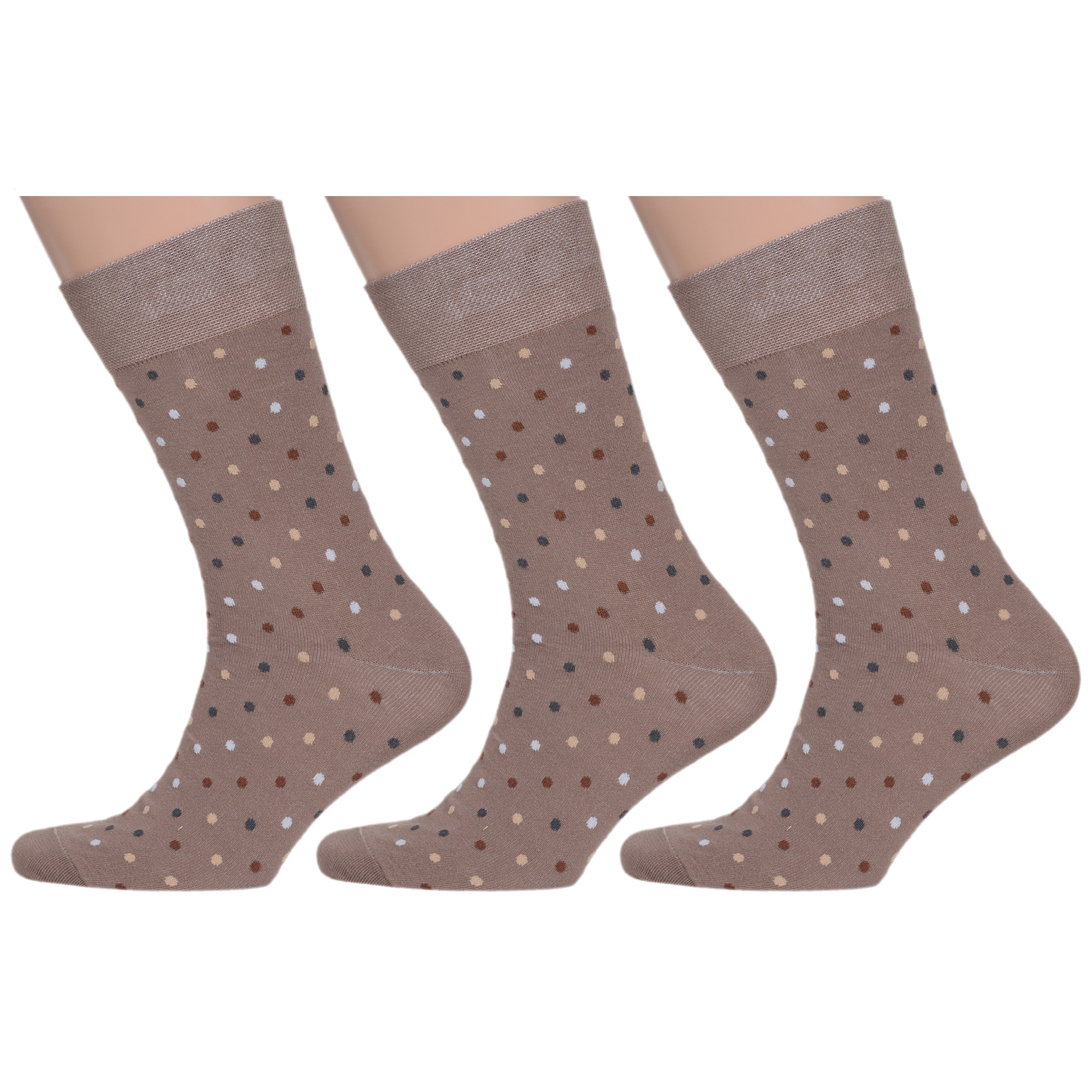 

Комплект носков мужских MoscowSocksClub msk3-М33 коричневых 25, Коричневый, msk3-М33