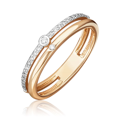 

Кольцо из красного золота с бриллиантом р. 17,5 PLATINA jewelry 01-0865-00-101-1110-30, 01-0865-00-101-1110-30