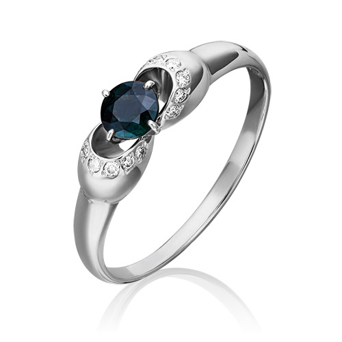 

Кольцо из золота р. 18 PLATINA jewelry 01-0905-00-105-1120-30, сапфир\бриллиант, 01-0905-00-105-1120-30