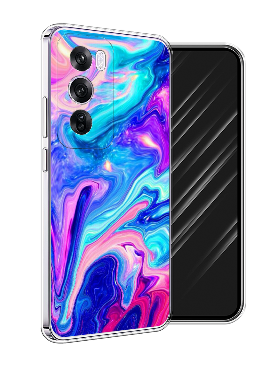 

Чехол Awog на Oppo Reno 12 Pro "Потеки краски", Розовый, 2517150-1