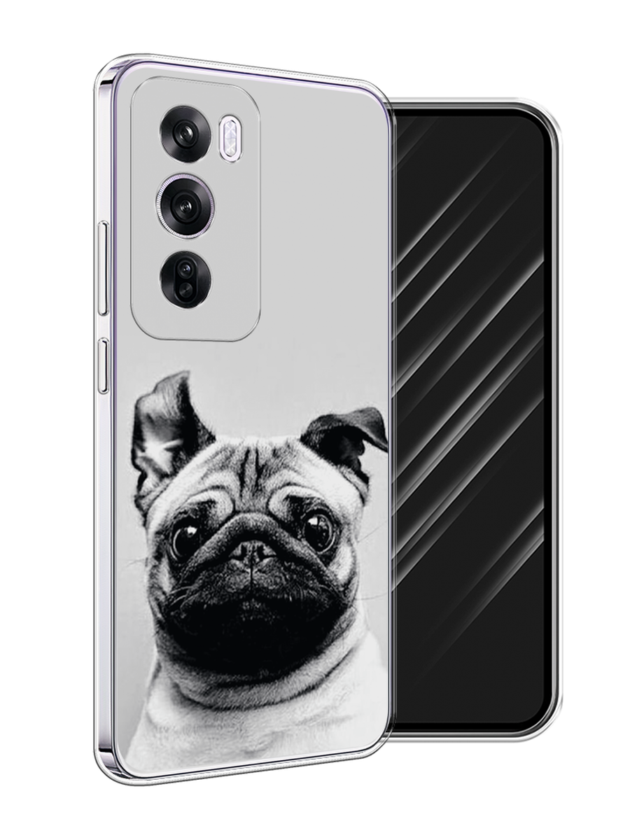 

Чехол Awog на Oppo Reno 12 Pro "Ушастый мопс", Серый, 2517150-1