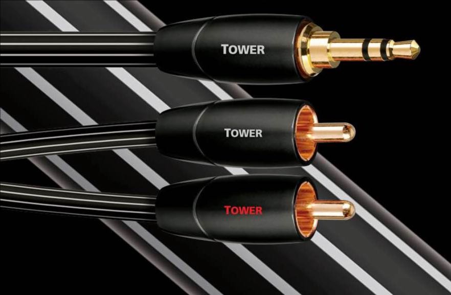 

Кабель AudioQuest Tower 3.5mm-2RCA, 2м, Черный, Tower 3.5mm-2RCA