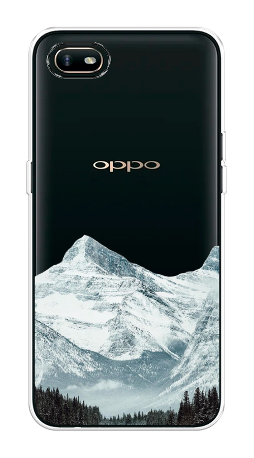 

Чехол на Oppo A1k "Горы арт 1", Белый;зеленый, 252150-2