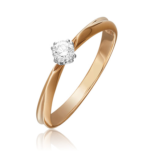 

Кольцо из золота р. 17 PLATINA jewelry 01-0930-00-101-1111-30, бриллиант, 01-0930-00-101-1111-30