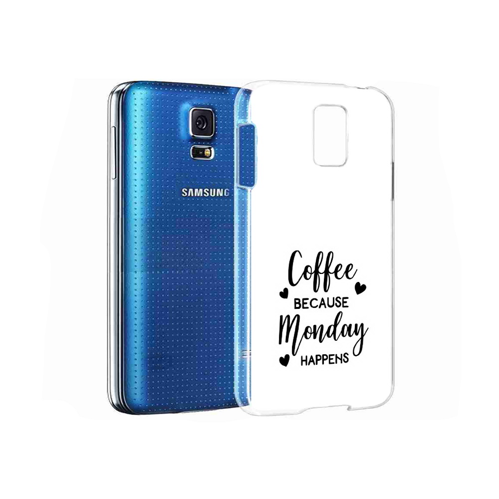 Чехол MyPads Tocco для Samsung Galaxy S5 кофе и понедельник стал счастливым