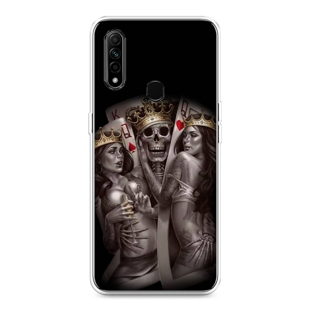 

Чехол для Oppo A31 "Карты король и королевы", Серый;желтый, 252250-6