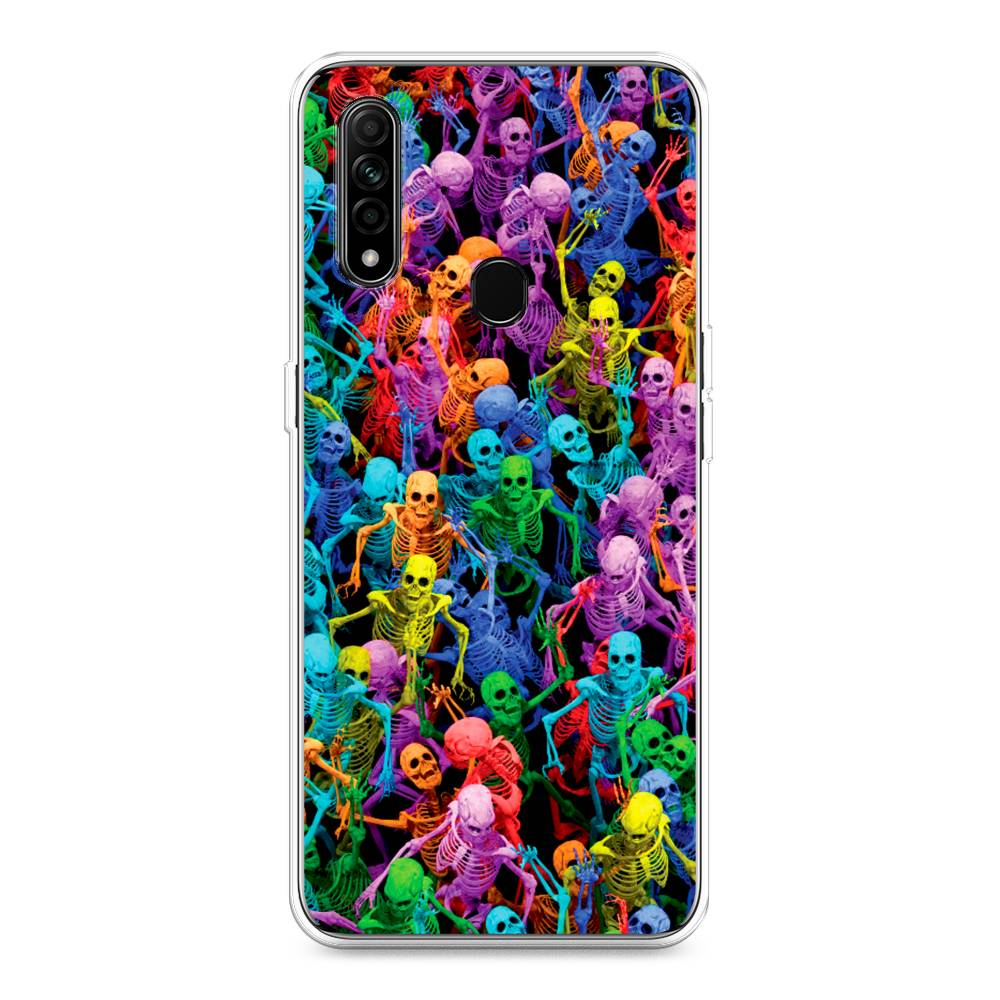 

Чехол для Oppo A31 "Вечеринка скелетов", Фиолетовый;желтый;оранжевый, 252250-6