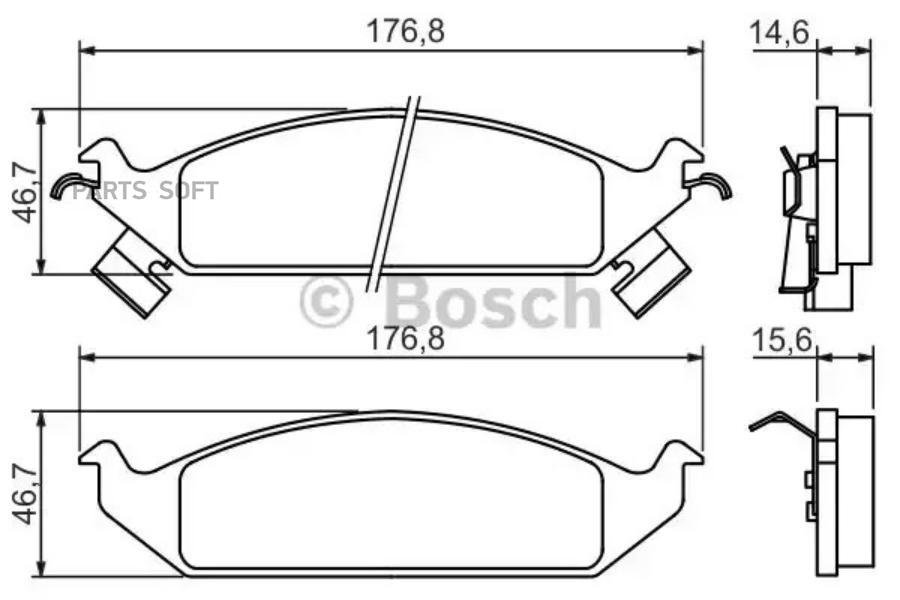 

Монтажный комплект тормозных колодок Bosch 0986494313