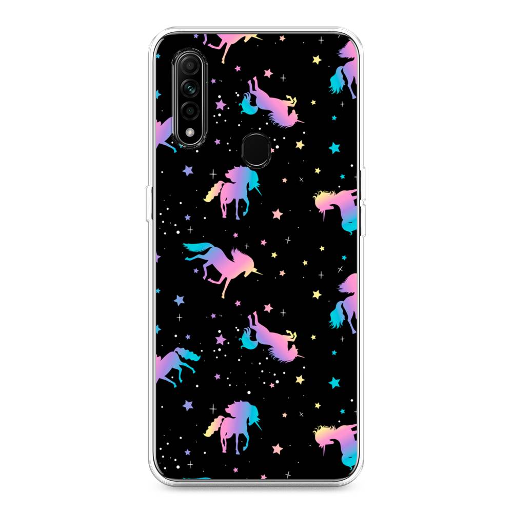 

Чехол для Oppo A31 "Единороги градиент", Черный;розовый;голубой, 252250-1