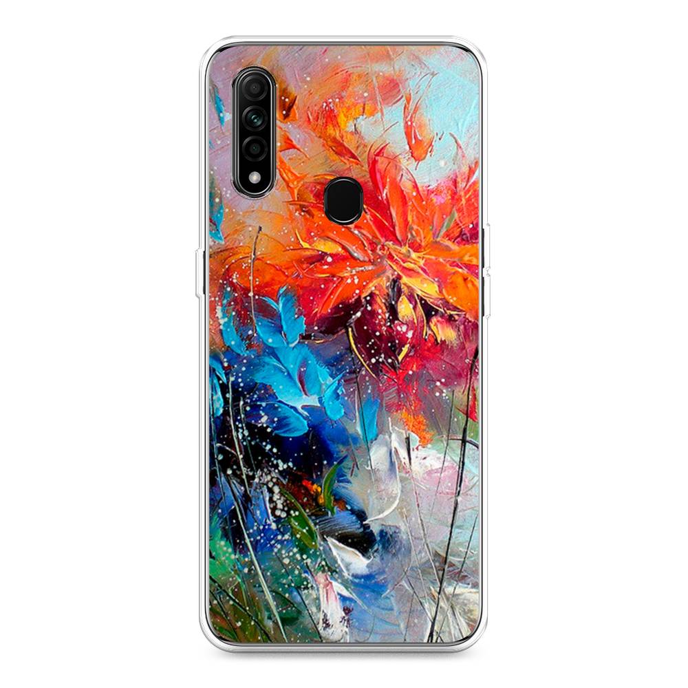 

Чехол для Oppo A31 "Абстрактные цветы", Оранжевый;синий, 252250-4