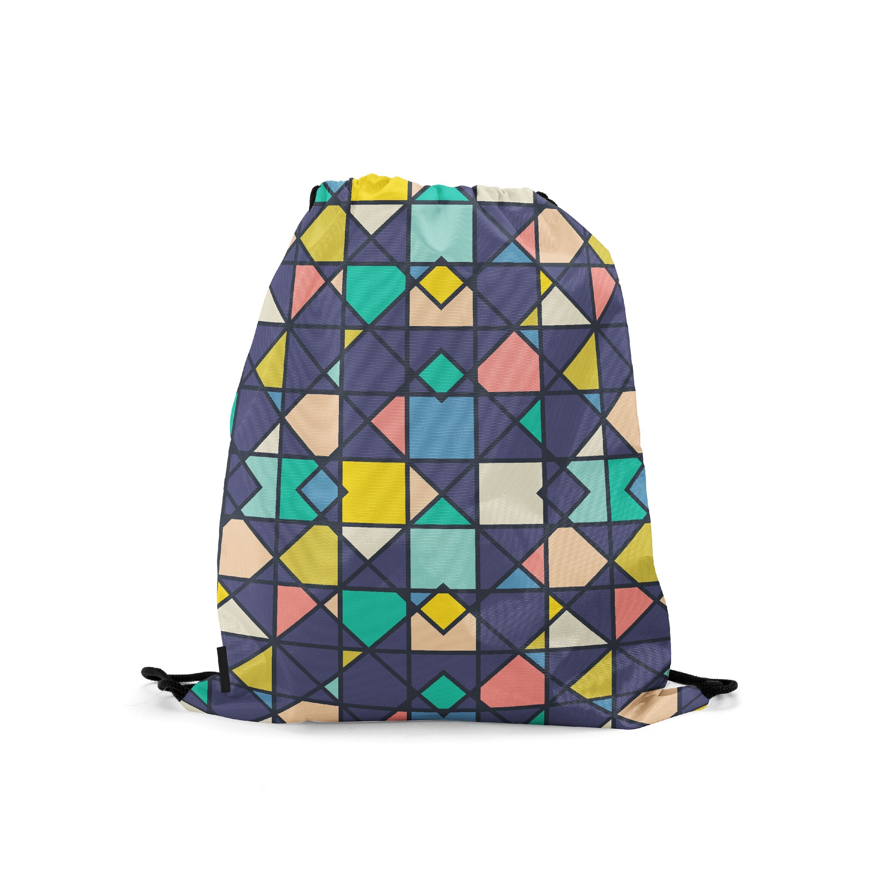 

Мешок-рюкзак для сменной обуви Burnettie GeometricArchitecturalPattern18Big, Разноцветный