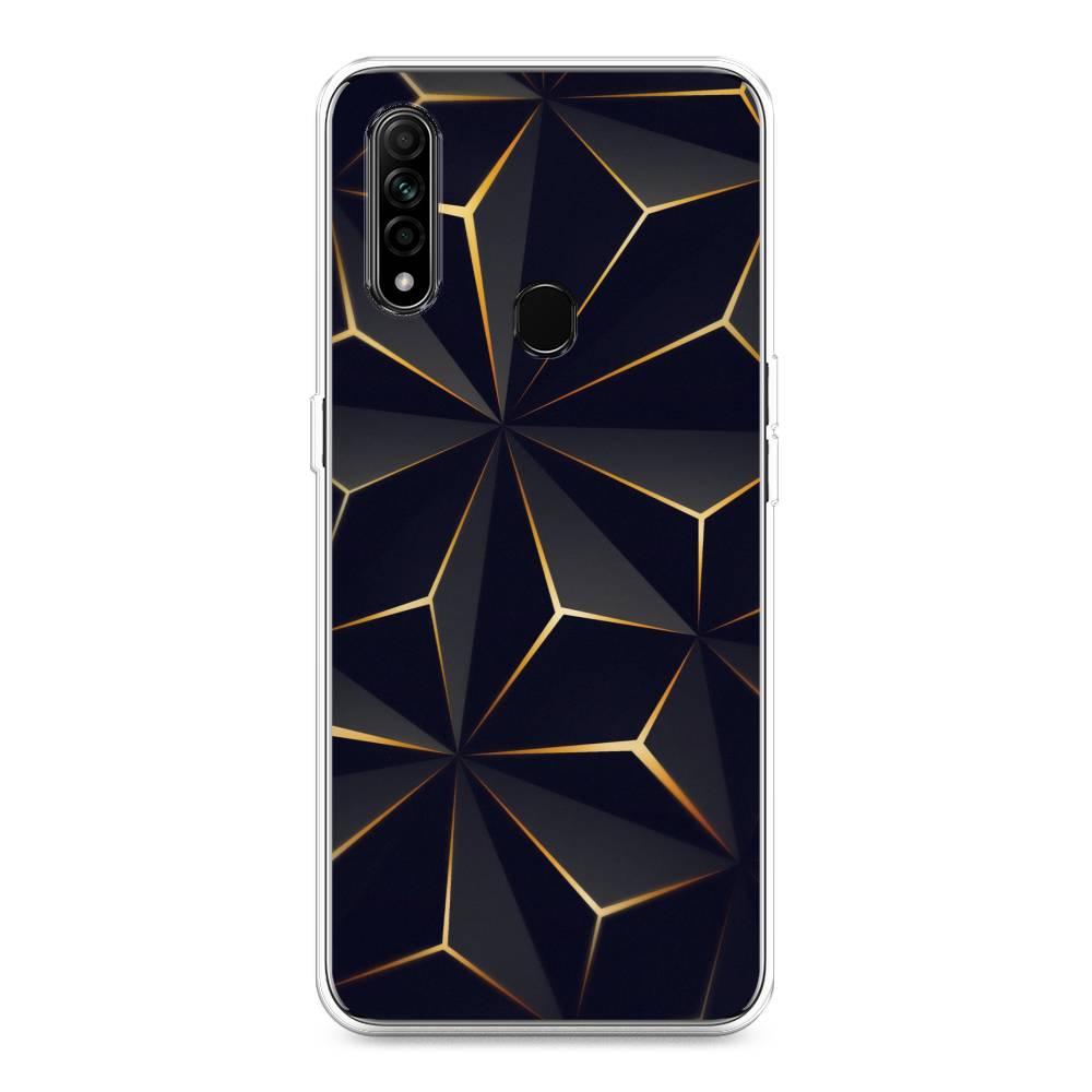 

Чехол для Oppo A31 "Черные полигоны", Золотистый;черный, 252250-3