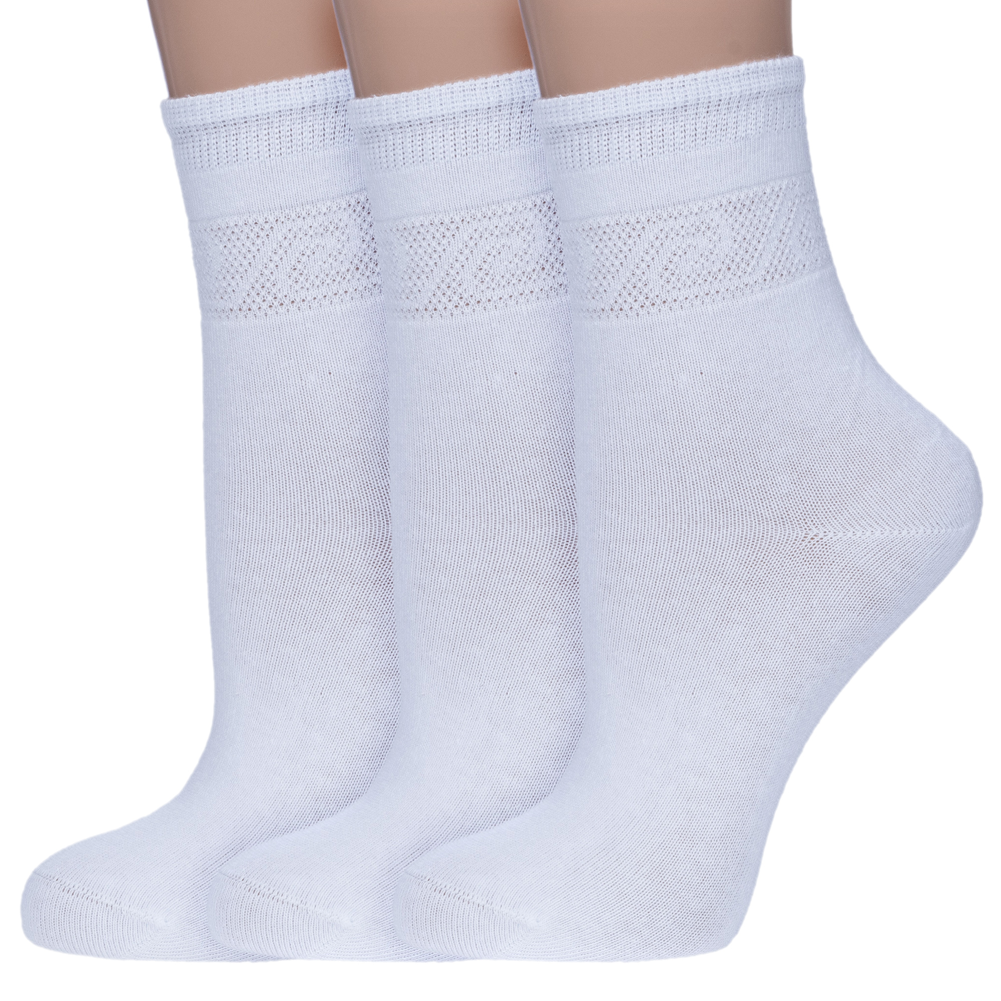 Комплект носков женских НАШЕ 3-422С1 белых 27