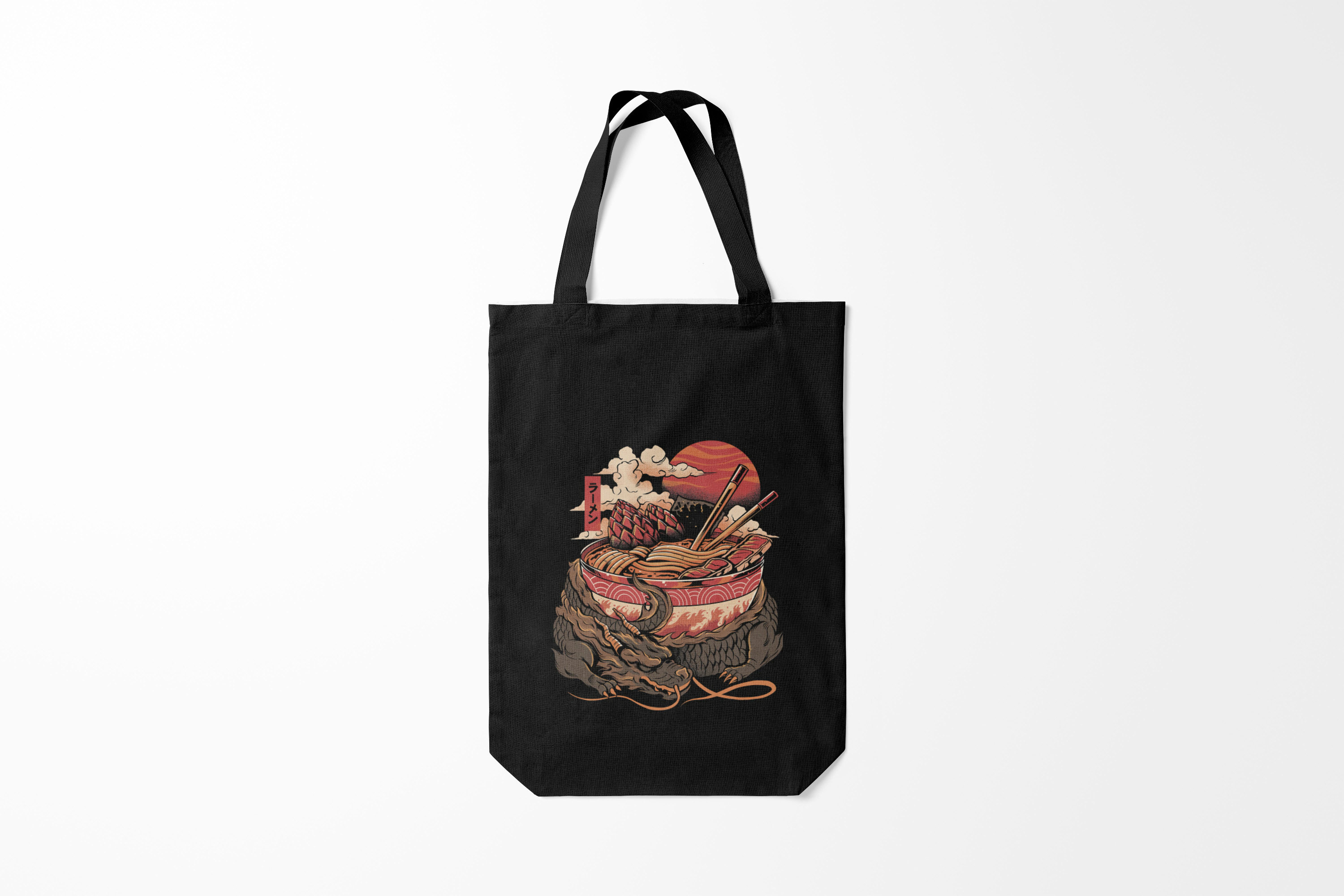 

Сумка шoппер унисекс Burnettie Мифические существа Ramen Protector, черный, Мифические существа Ramen Protector